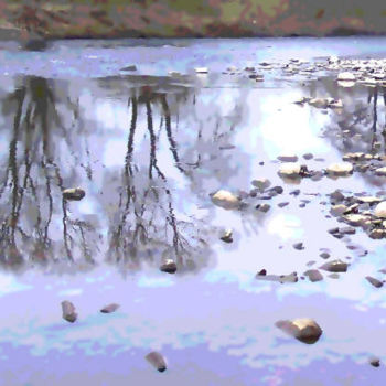 Фотография под названием "River Wye Reflection" - Henrietta, Подлинное произведение искусства