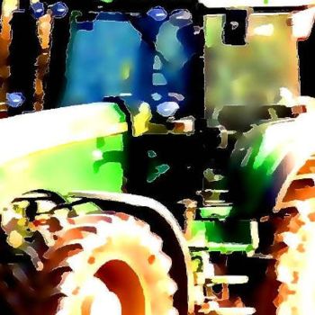 Photographie intitulée "Tractor" par Henrietta, Œuvre d'art originale