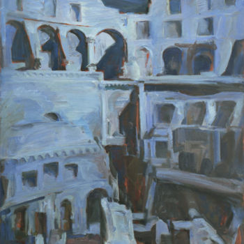 Malerei mit dem Titel "Colosseum" von Henrikh Hechiporenko, Original-Kunstwerk, Öl