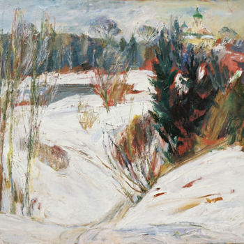 Картина под названием "Winter" - Henrikh Hechiporenko, Подлинное произведение искусства, Масло