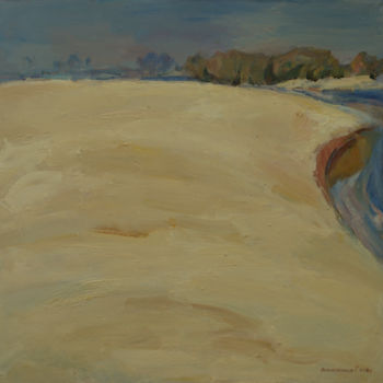 Painting titled "Sand" by Henrikh Hechiporenko, Original Artwork, Oil