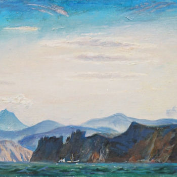Peinture intitulée "Kamchatka seashore" par Henrikh Hechiporenko, Œuvre d'art originale, Huile