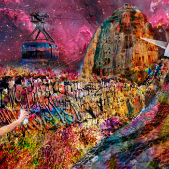 Pittura intitolato "Rio Wall" da Henrique Vieira Filho, Opera d'arte originale, Inchiostro