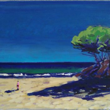 Painting titled "Mediteranean Beach" by Hen, Original Artwork, Oil