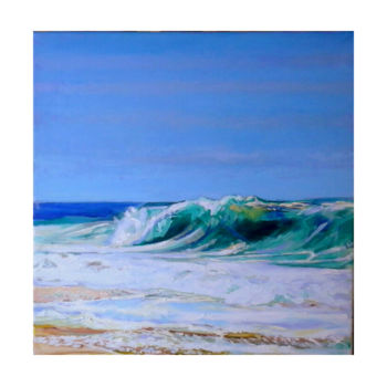 Malerei mit dem Titel "Wave in oil paint" von Hen, Original-Kunstwerk, Öl