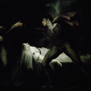 Pintura intitulada "Roméo poignarde Par…" por Henry Fuseli, Obras de arte originais, Óleo
