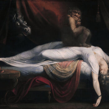 Pintura intitulada "Le cauchemar" por Henry Fuseli, Obras de arte originais, Óleo
