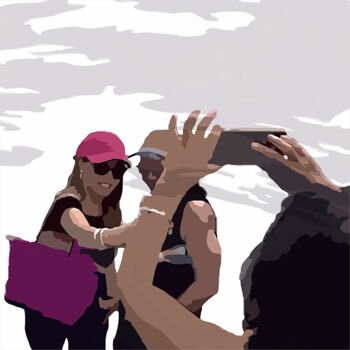 Arte digitale intitolato "Selfies-2020_06" da Henry Pouillon, Opera d'arte originale, Lavoro digitale 2D