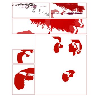 Druckgrafik mit dem Titel "Unica Zurn 2014 3" von Henry Pouillon, Original-Kunstwerk, 2D digitale Arbeit