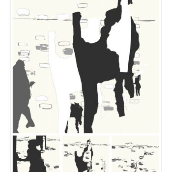 Gravures & estampes intitulée "BlockBerlin 2020 1" par Henry Pouillon, Œuvre d'art originale, Travail numérique 2D