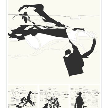 Prenten & gravures getiteld "BlockBerlin 2020 3" door Henry Pouillon, Origineel Kunstwerk, 2D Digital Work