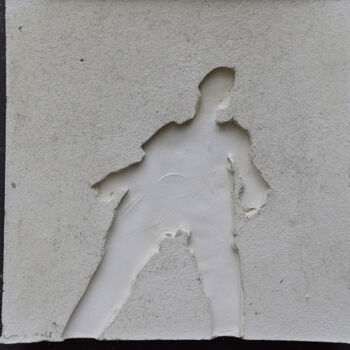 Skulptur mit dem Titel "les ombres (R10)" von Henry Pouillon, Original-Kunstwerk, Zement