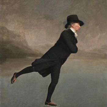 Картина под названием "The Skating Minister" - Henry Raeburn, Подлинное произведение искусства, Масло