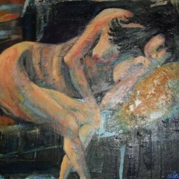 Peinture intitulée "L'endormie" par Henry Abramowicz, Œuvre d'art originale