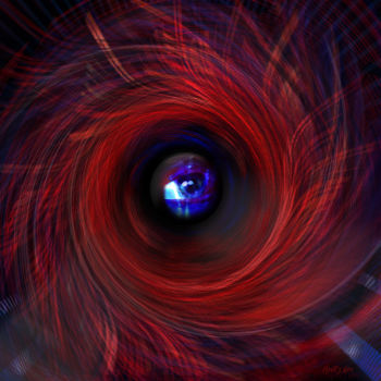 Digitale Kunst getiteld "L'œil du cyclone" door Henry Neu, Origineel Kunstwerk, 2D Digital Work