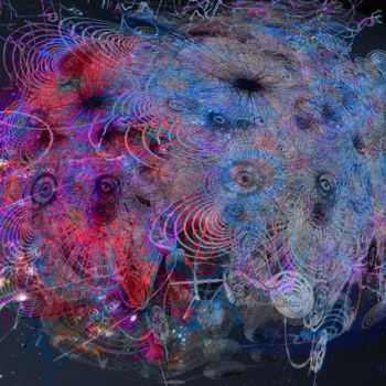 Цифровое искусство под названием "Impacts" - Henry Neu, Подлинное произведение искусства, Цифровая живопись