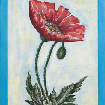Картина под названием "Дурман-цветок" - Мир, Подлинное произведение искусства, Акрил