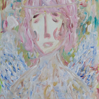 Malarstwo zatytułowany „Печальный Ангел” autorstwa Мир, Oryginalna praca, Akryl