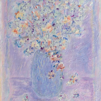 Картина под названием "Весенний букет" - Мир, Подлинное произведение искусства, Акрил