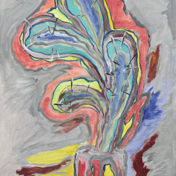 「Кактус 2」というタイトルの絵画 Мирによって, オリジナルのアートワーク, アクリル