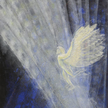 Painting titled "1-1-leis-blue-angel…" by Beauty Heart Concepts, Original Artwork, Acrylic