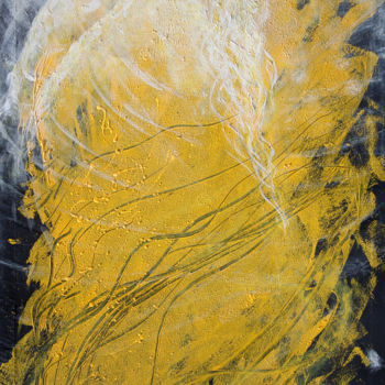 Painting titled "1-2-leis-yellow-ang…" by Beauty Heart Concepts, Original Artwork, Acrylic