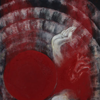 Schilderij getiteld "1-3-leis-red-angel.…" door Beauty Heart Concepts, Origineel Kunstwerk, Acryl