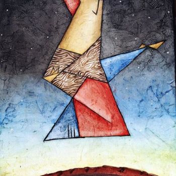 Painting titled "Guitar on top of th…" by Hernan Allende, Original Artwork