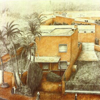 Drawing titled "MARRAKECH" by Hernández Consuelo, Original Artwork, Other