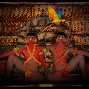 Arte digital titulada "Serie Indigenas 2" por Hernan Gimenez, Obra de arte original, Foto-montaje