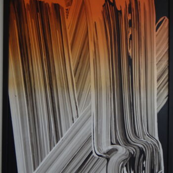 Painting titled "Orangeade" by Herve Bauve, Original Artwork, Acrylic Mounted on Wood Stretcher frame