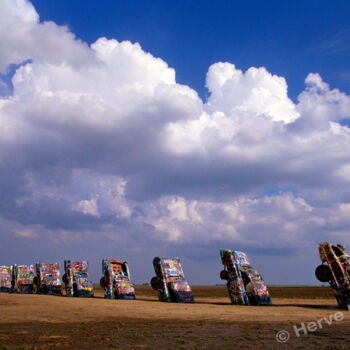 Photography titled "CADILLAC RANCH" by Herve Donnezan, Original Artwork, Analog photography