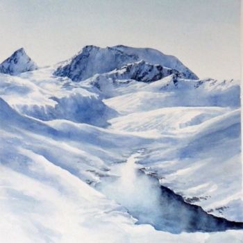 Painting titled "Montagne d'Outray-B…" by Hervé Espinosa, Original Artwork