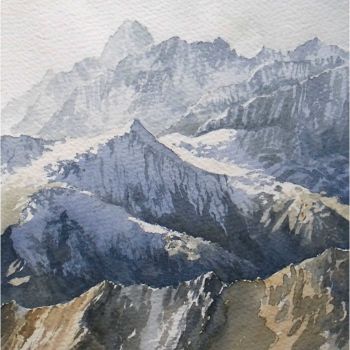 Painting titled "Val ferret" by Hervé Espinosa, Original Artwork