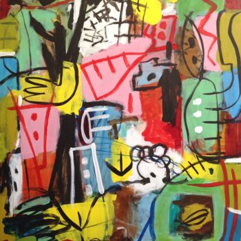 Картина под названием "AM40" - Herve Jonas, Подлинное произведение искусства, Акрил