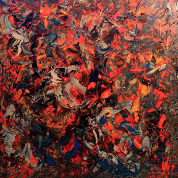 제목이 "RED 2"인 미술작품 Hervé Laurent로, 원작, 기름