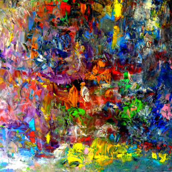 Painting titled "COLOR" by Hervé Laurent, Original Artwork, Oil