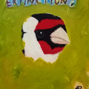 Painting titled "extinction n°4" by Hervé Rayot, Original Artwork, Acrylic