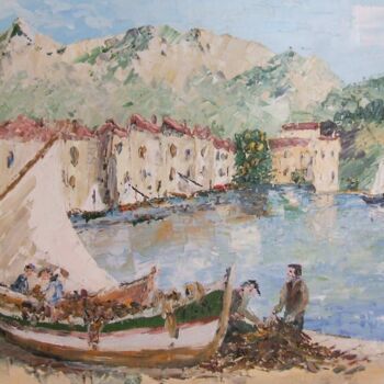 "Port provençal" başlıklı Tablo Hervé Reynard tarafından, Orijinal sanat, Petrol