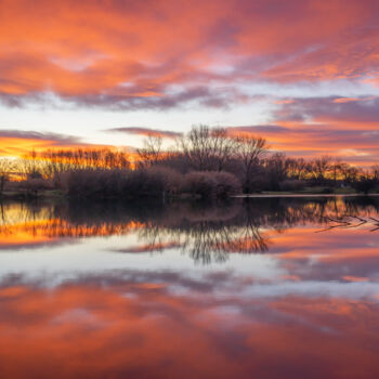 Photographie intitulée "Sunrise" par Hervé Valez, Œuvre d'art originale, Photographie numérique Monté sur Aluminium