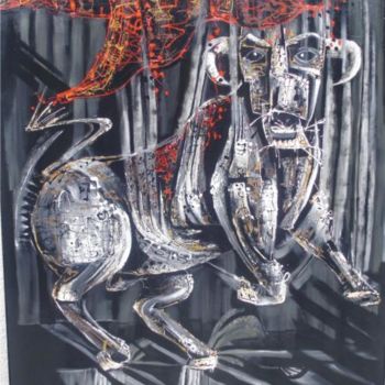 Peinture intitulée "El toro" par Ohe, Œuvre d'art originale
