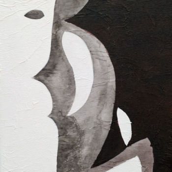 Картина под названием "Sourire 2" - Hervé Loiseau, Подлинное произведение искусства, Чернила