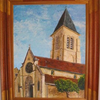 Painting titled " Eglise "St Martin"…" by Jean-Marc Hervet, Original Artwork