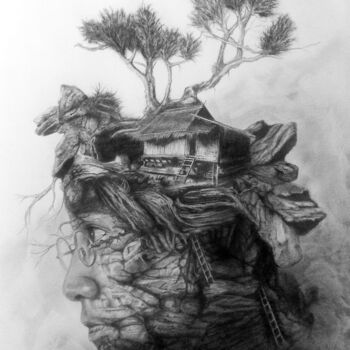 Drawing titled "clear your mind.jpeg" by Herylondo Art, Original Artwork, Graphite