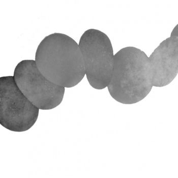Gravures & estampes intitulée "Déroulement en gris" par Heselmans-Jo, Œuvre d'art originale, Gravure