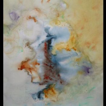 Painting titled "Effleurer les nuage…" by Nykky Hesperide, Original Artwork