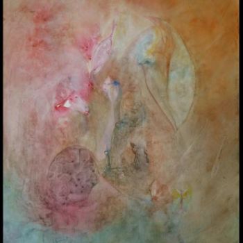 Pintura intitulada "Célestes Rivages" por Nykky Hesperide, Obras de arte originais