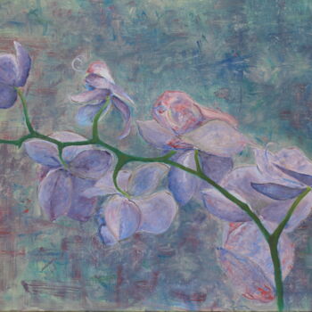 Painting titled "Orchid" by Hessergée, Original Artwork, Oil