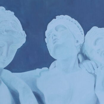 Peinture intitulée "Les trois beautés" par Hessergée, Œuvre d'art originale, Huile