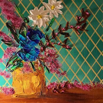 Peinture intitulée "Garden" par Céline Liliane Heyberger, Œuvre d'art originale, Acrylique